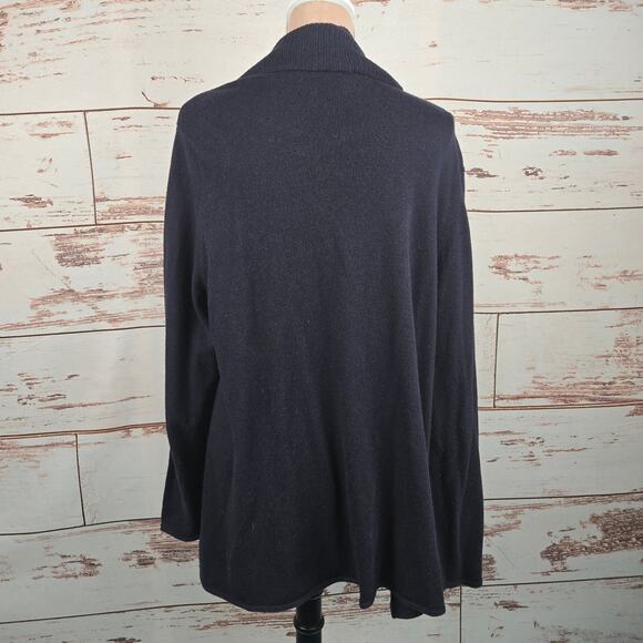 Coldwater Creek Open Front Cardigan Navy Size XL 18 - Picture 3 of 7